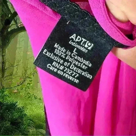 APT 9 Purple Mesh Slip With Black Lace Size L - Picture 7 of 7